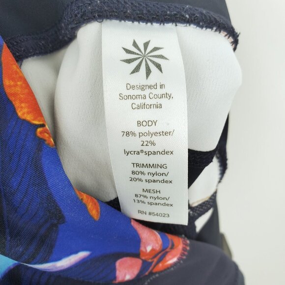 Athleta Tropical Precision High Rise Floral Print Navy Leggings XXS - Picture 10 of 12